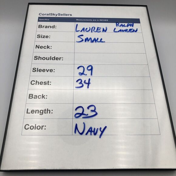 Lauren Ralph Lauren Womens Top Size Small Navy Suede Elbow Patch Zip Shoulder - Picture 7 of 14